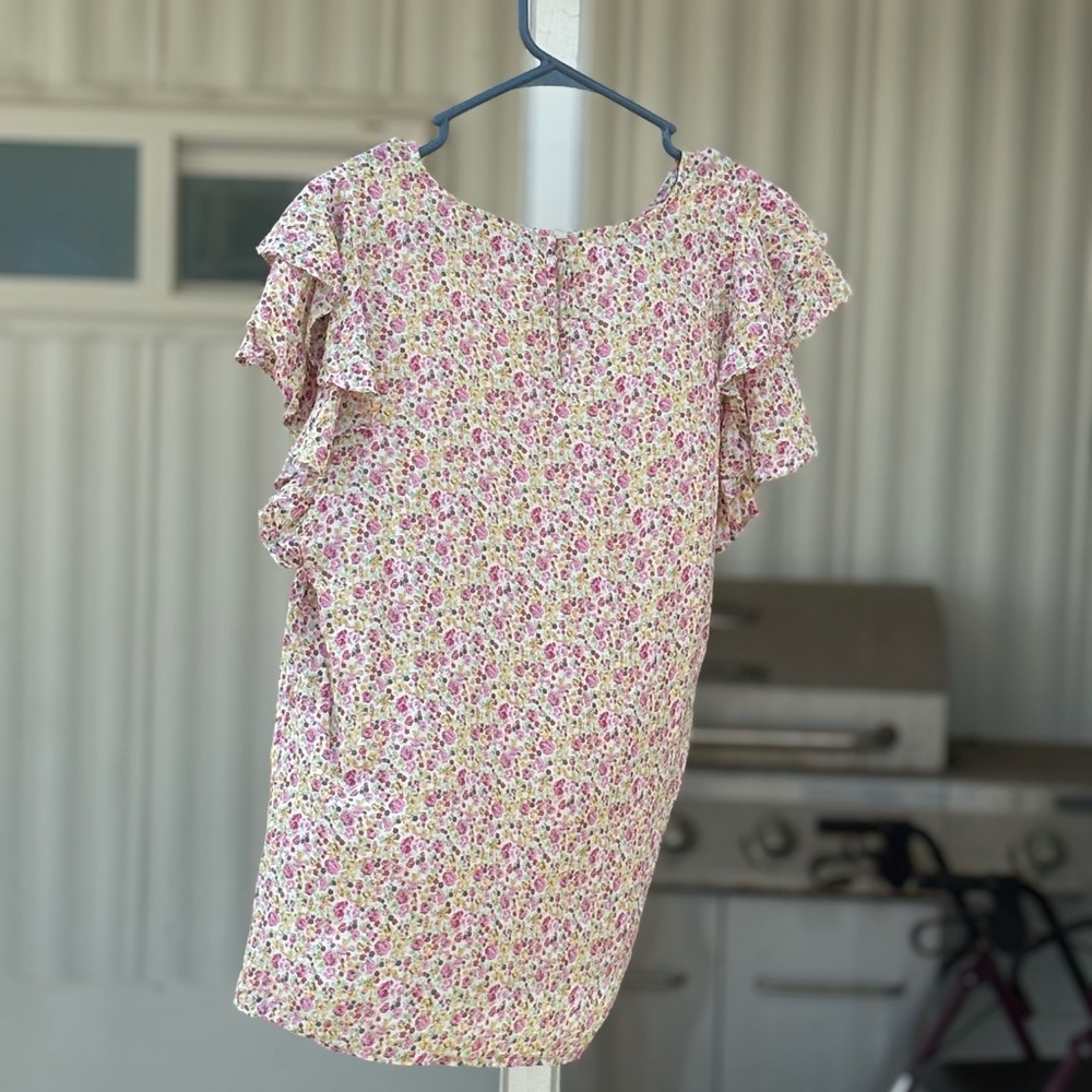 Floral Ruffle Sleeve Blouse - Picture 5 of 9